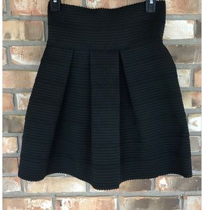 H&M Size Small Bandage Textured High Waisted Skater Mini Skirt A-Line Pleated